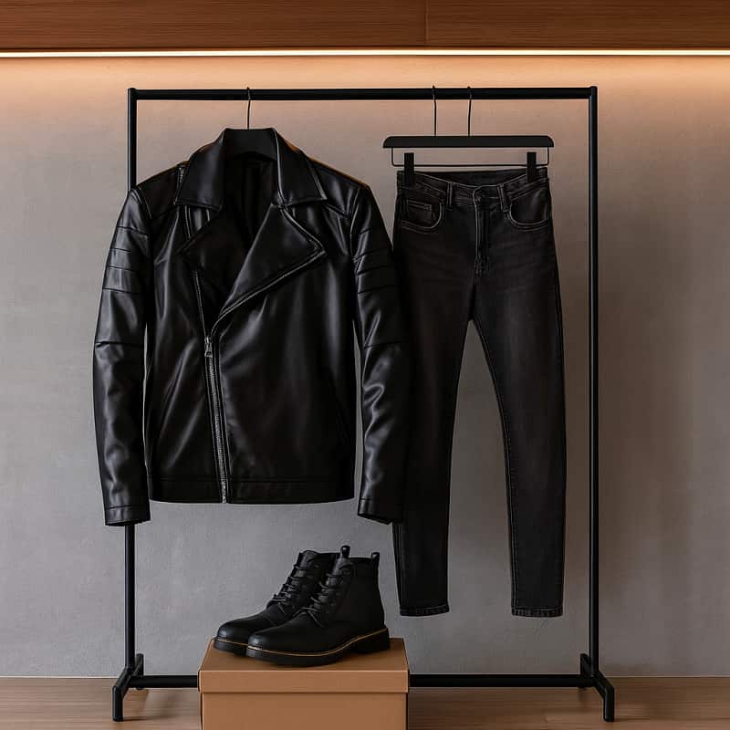 کاپشن چرم مردانه مدل Nima